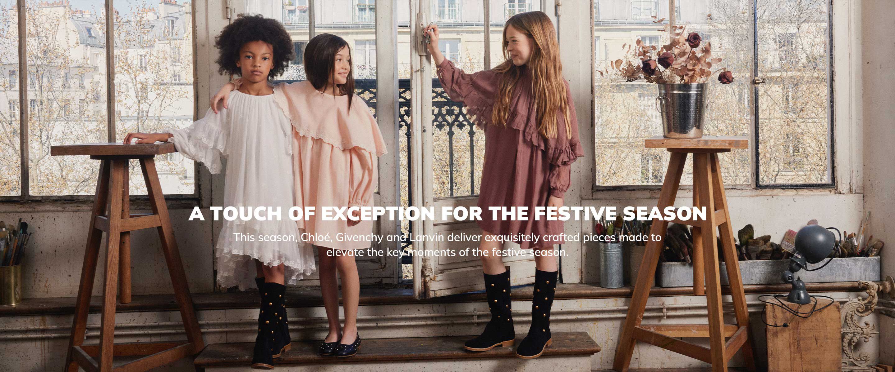 Children&rsquo;s clothing and accessories from the luxury brands Chlo&eacute;, Givenchy and Lanvin on Kids around