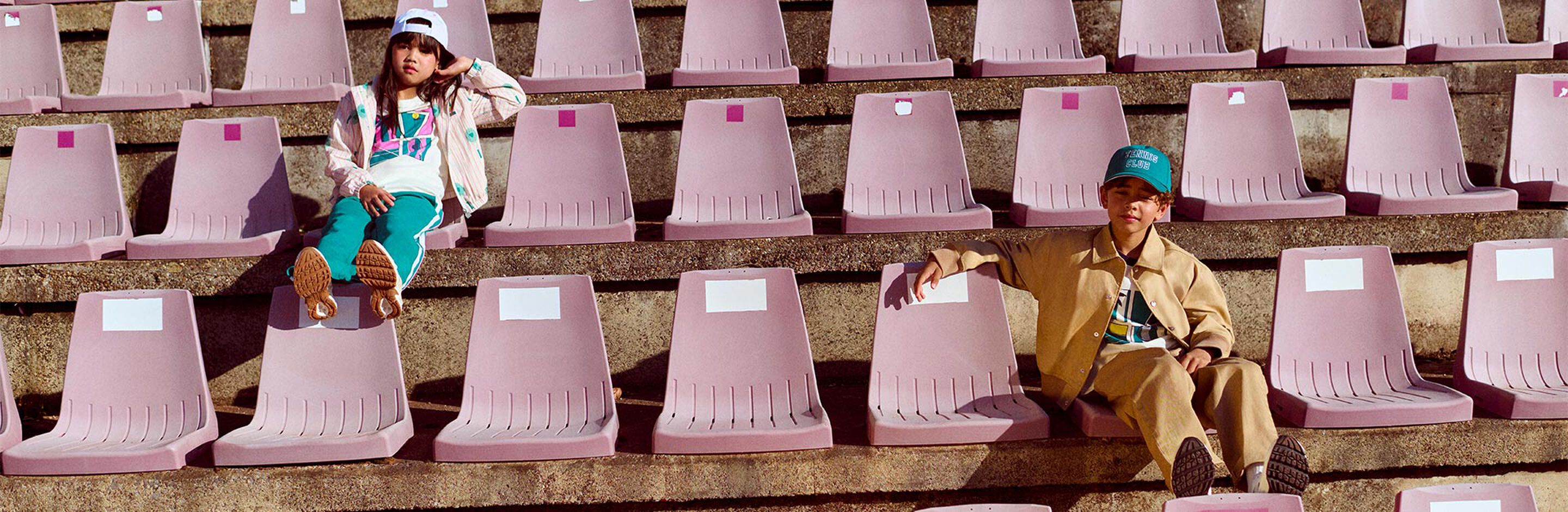 Kids Around brand colorful clothing for children.