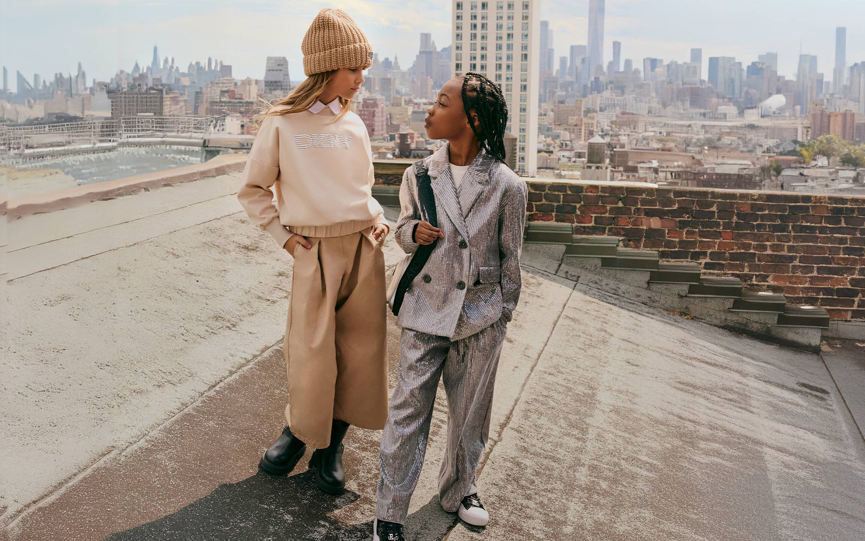 Children’s clothing and accessories from the DKNY brand on Kids around