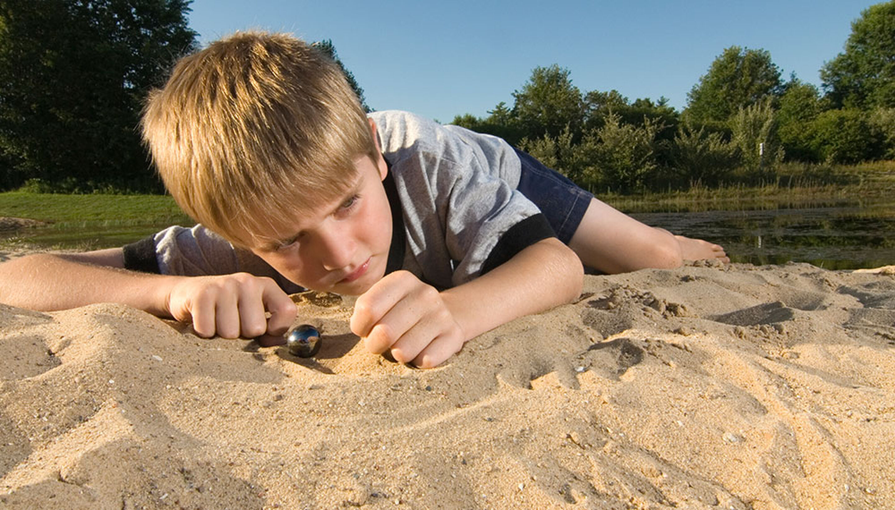 Kids’ beach fun – flying a kite and running on the sand