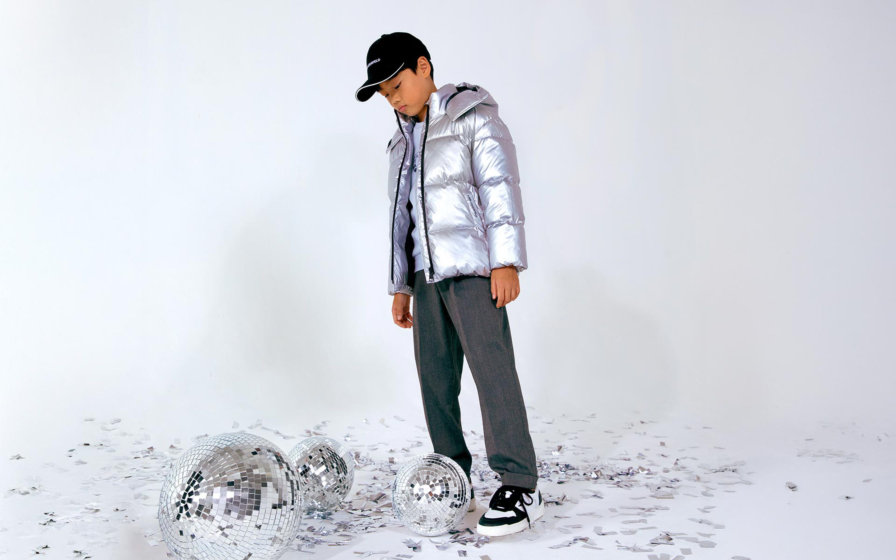 Children’s clothing and accessories from the KARL LAGERFELD KIDS brand on Kids around