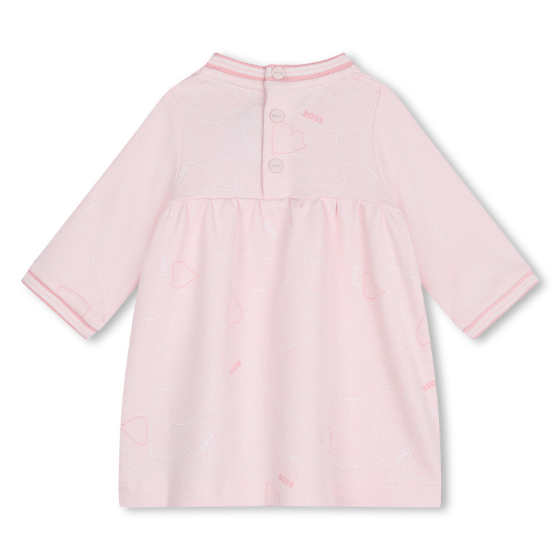 Dress with striped ribbing BOSS 
                        GIRL