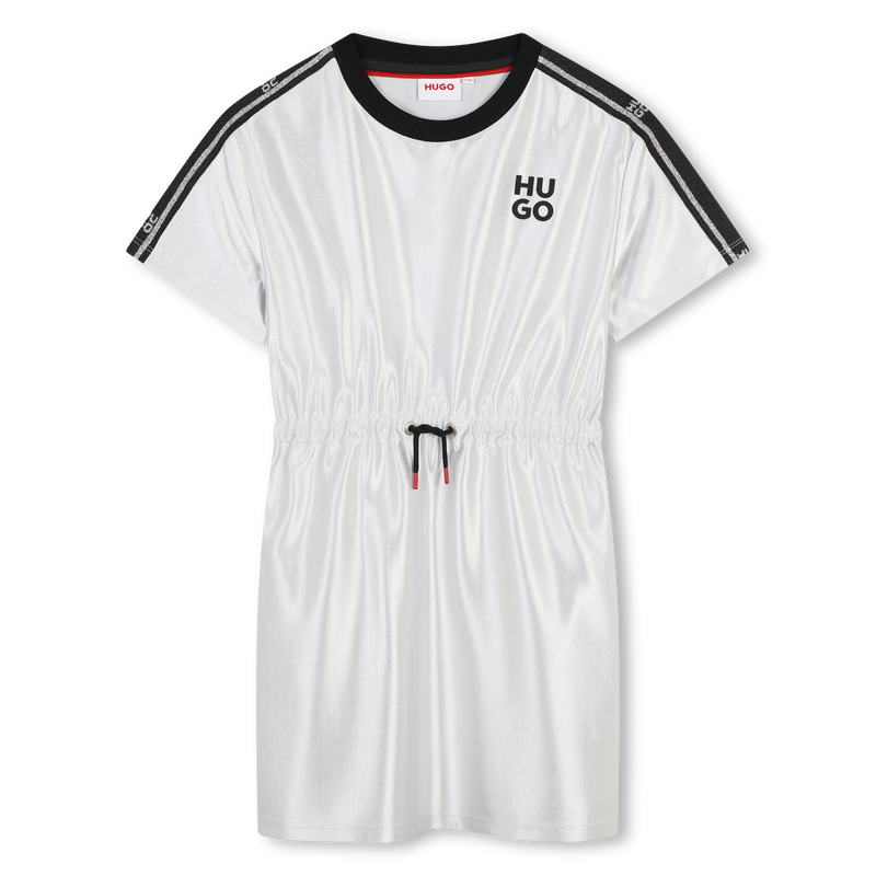 Short-Sleeved Satin Dress HUGO 
                        GIRL