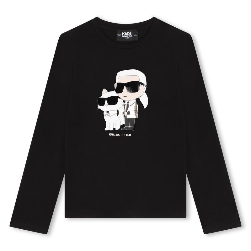 T-shirt with print KARL LAGERFELD KIDS 
                        GIRL