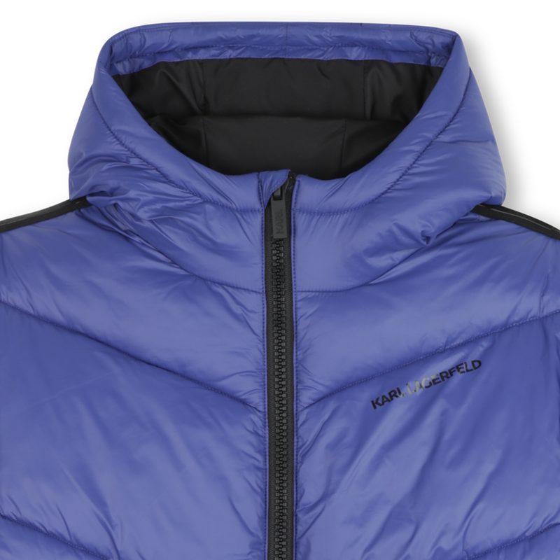 Polyamide hooded down jacket KARL LAGERFELD KIDS 
                        BOY