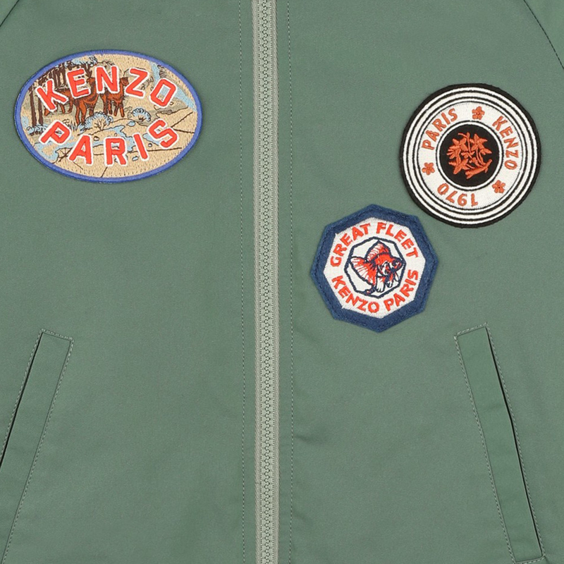 Zipped raglan-sleeve jacket KENZO KIDS 
                        UNISEX