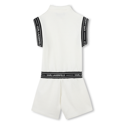 Short-sleeved playsuit KARL LAGERFELD KIDS GIRL