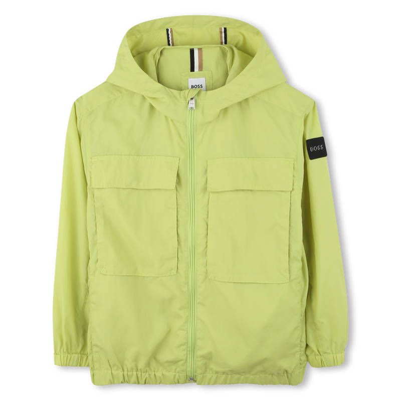 Hooded zip-up windbreaker