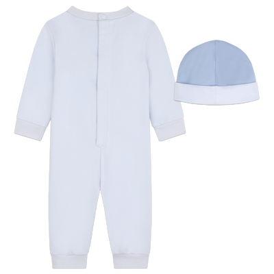 Cotton playsuit and hat KENZO KIDS BOY
