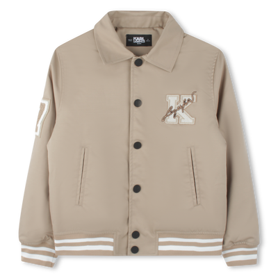 Padded twill jacket KARL LAGERFELD KIDS BOY