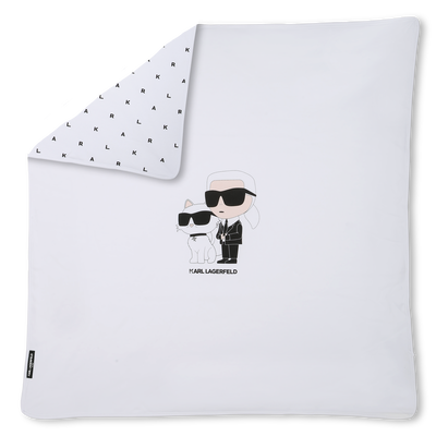 Printed cotton blanket KARL LAGERFELD KIDS UNISEX