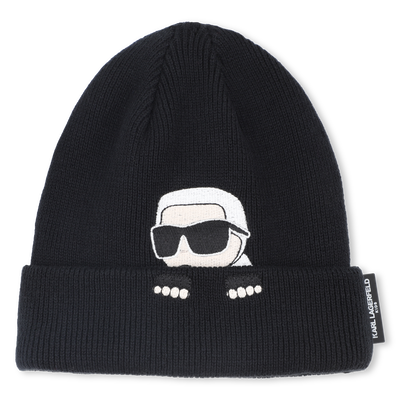 Knitted beanie KARL LAGERFELD KIDS BOY