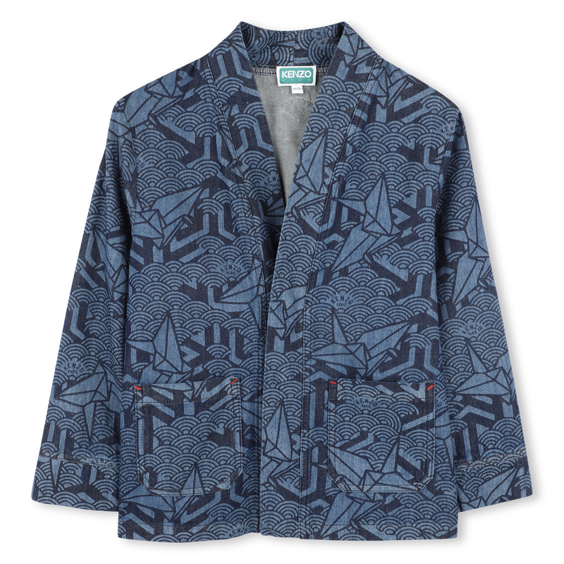 Printed denim jacket KENZO KIDS 
                        UNISEX