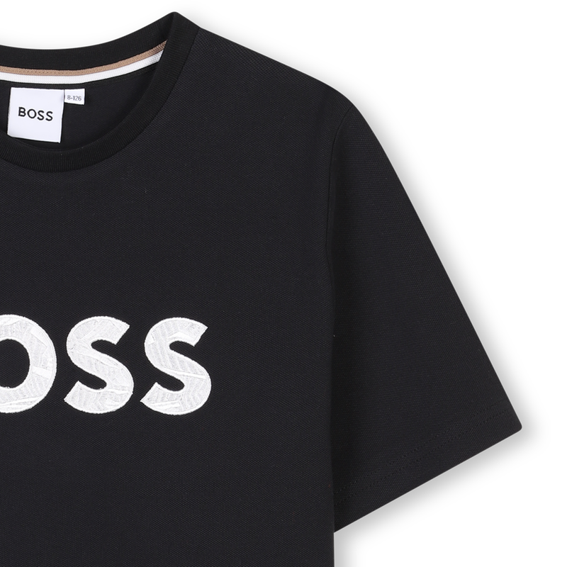 Embroidered cotton T-shirt BOSS 
                        BOY