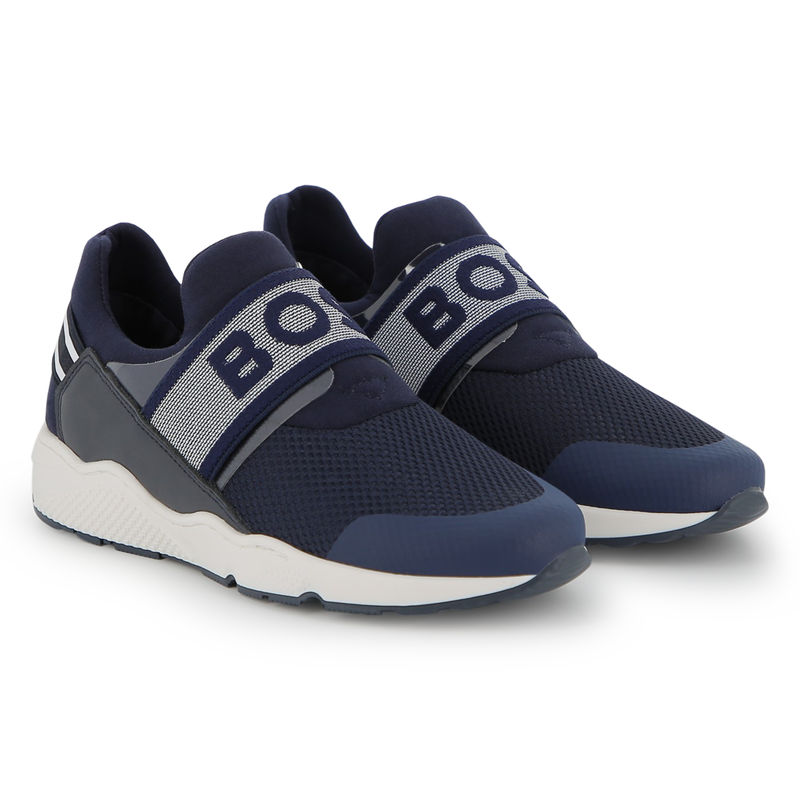 Cowhide leather trainers BOSS 
                        BOY