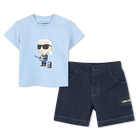 T-shirt and Bermuda shorts set KARL LAGERFELD KIDS 
                    BOY