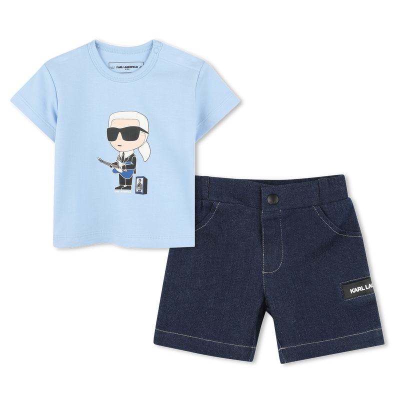 T-shirt and Bermuda shorts set KARL LAGERFELD KIDS 
                        BOY