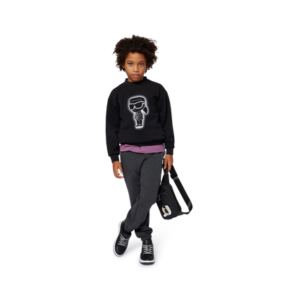 Fanny pack in rubber-effect coated textile KARL LAGERFELD KIDS BOY