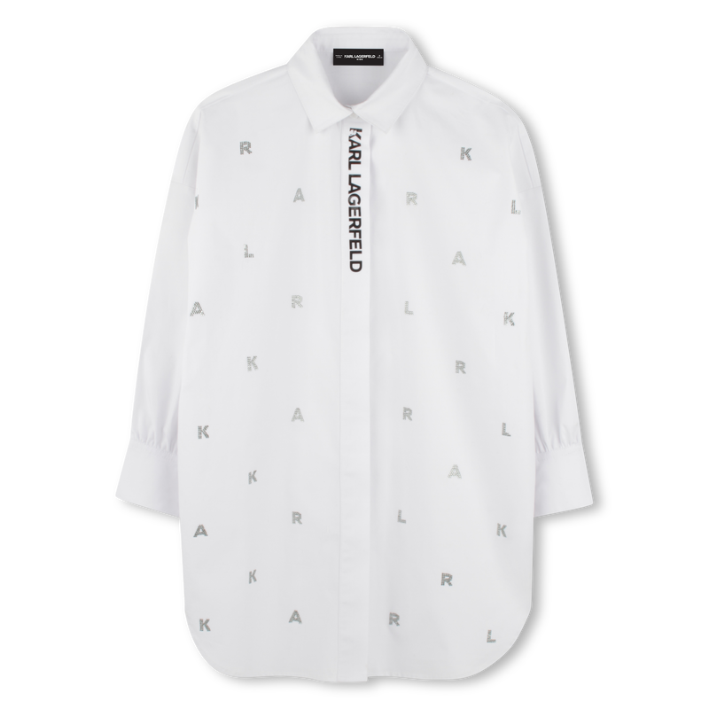 Long-sleeved shirt-dress KARL LAGERFELD KIDS 
                        GIRL