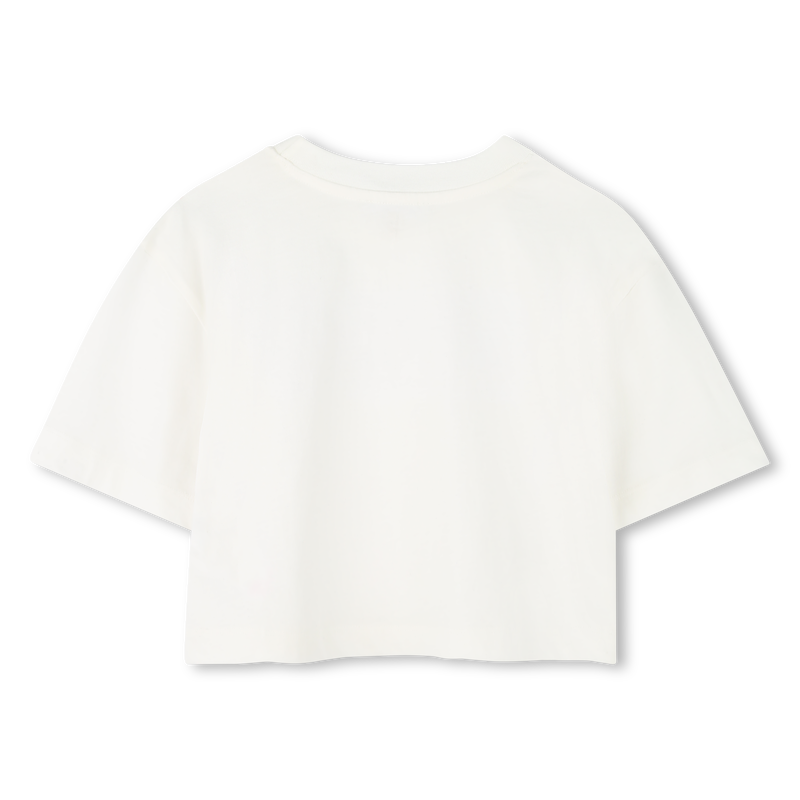 Embroidered cotton T-shirt MICHAEL KORS 
                        GIRL