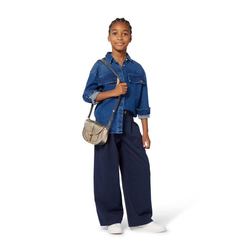 Wide leg twill trousers MICHAEL KORS 
                        GIRL