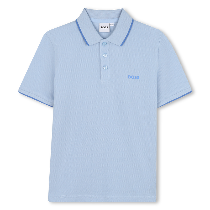 Plain cotton piqu&eacute; polo shirt BOSS 
                        BOY