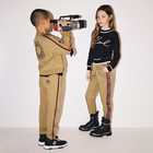 Trousers with striped trim KARL LAGERFELD KIDS 
                    GIRL