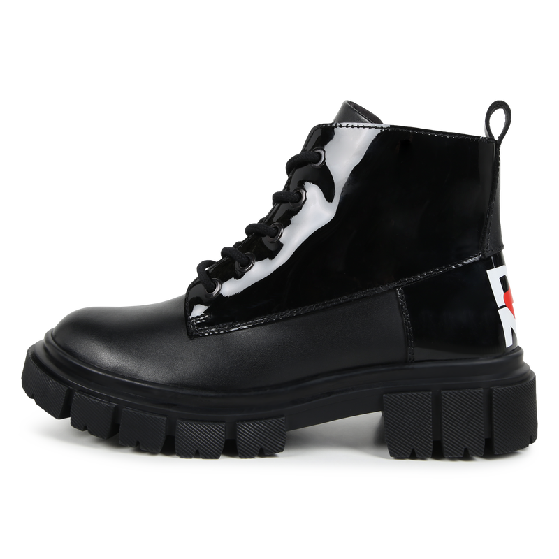 Zip-Up Leather Ankle Boots DKNY 
                        GIRL