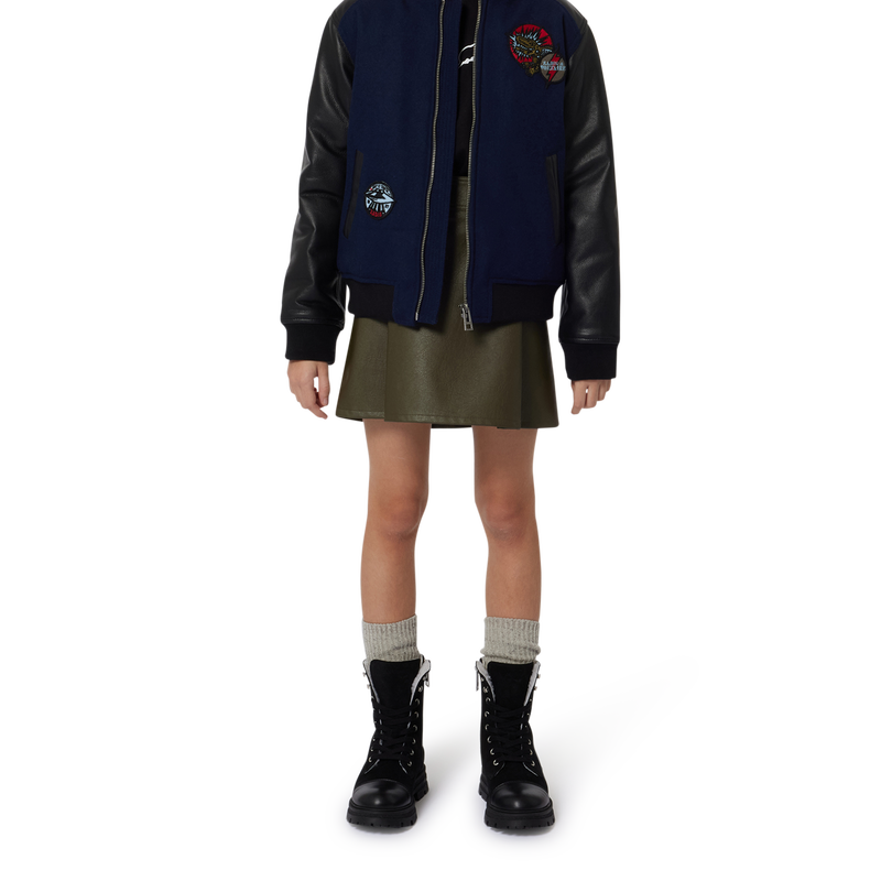 Crinkle-effect straight skirt ZADIG & VOLTAIRE 
                        GIRL