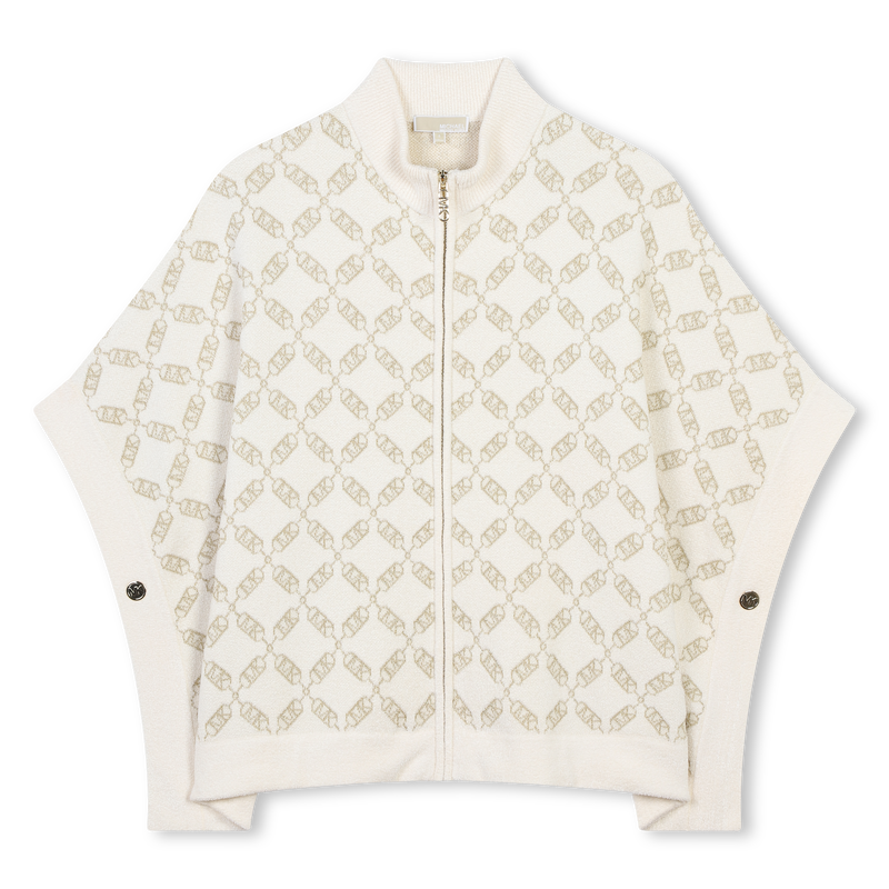 Zip-up knitted cape MICHAEL KORS 
                        GIRL
