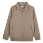 Synthetic fabric cardigan, MEDIUM GREY, hi-res
