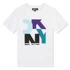 Short-sleeved cotton T-shirt, WHITE, hi-res