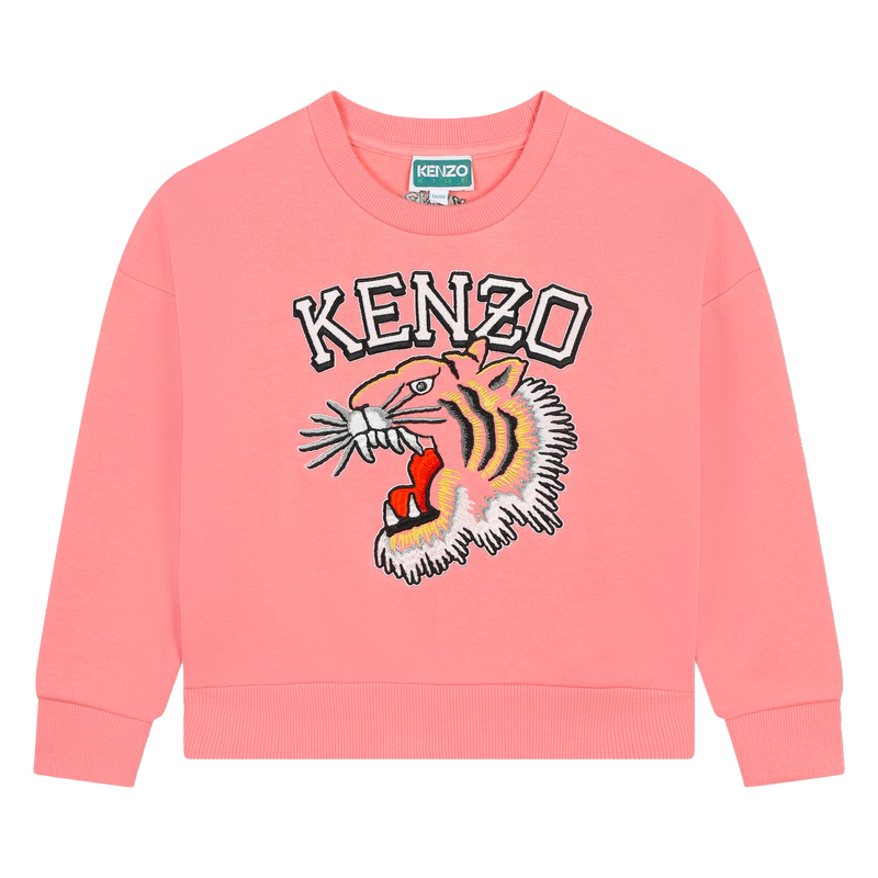 Embroidered cotton sweatshirt KENZO KIDS 
                        GIRL