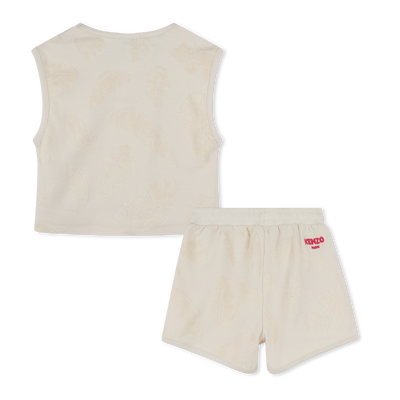 Terry cloth vest top &amp; shorts KENZO KIDS GIRL