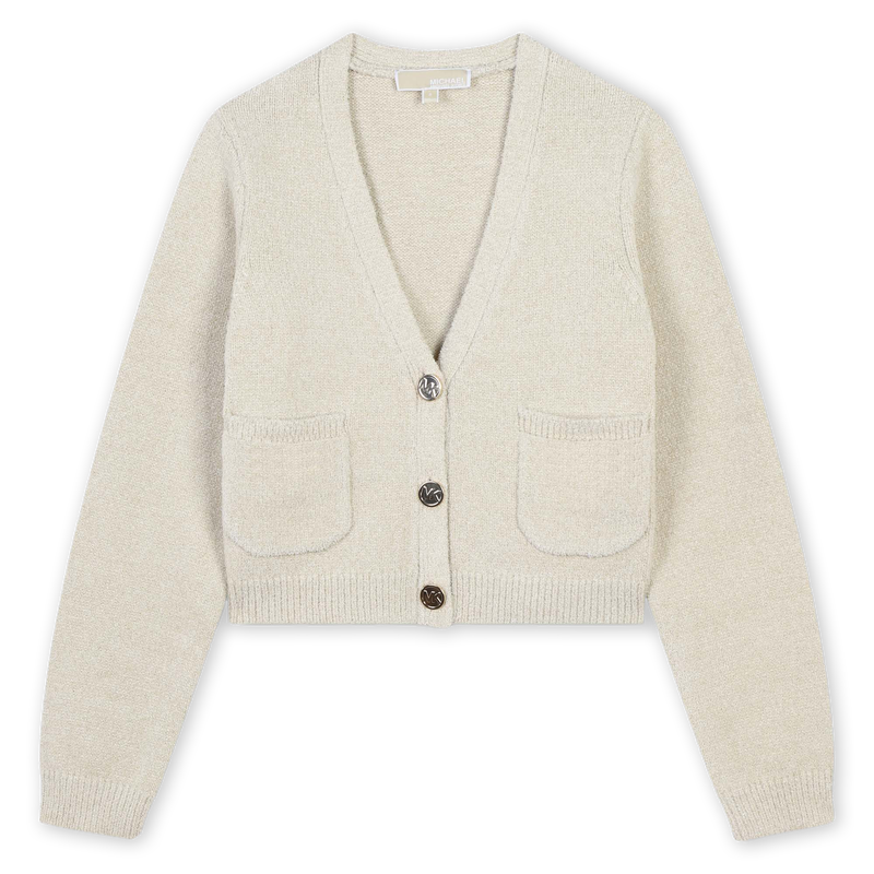 Button-up knitted cardigan MICHAEL KORS 
                        GIRL