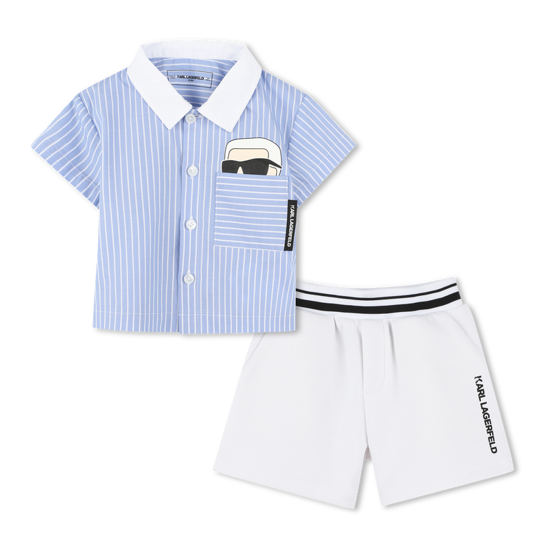 Shorts and shirt set KARL LAGERFELD KIDS 
                        BOY