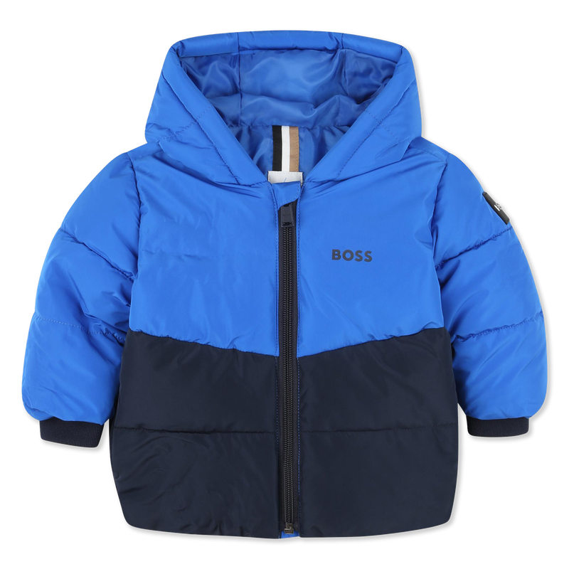 Two-tone hooded puffer jacket BOSS 
                        BOY