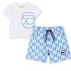 Shorts and T-shirt set KARL LAGERFELD KIDS 
                    BOY