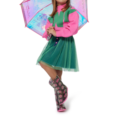Bi-material press-stud skirt BILLIEBLUSH GIRL