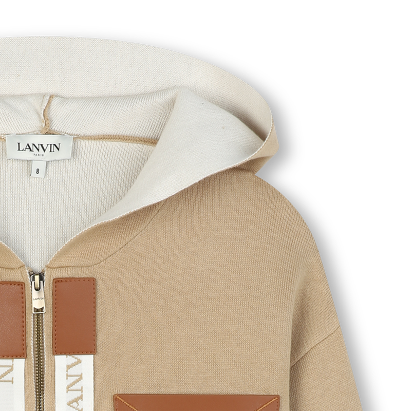 Hooded knit cardigan LANVIN 
                        GIRL