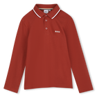 Long sleeve polo, CRIMSON, hi-res