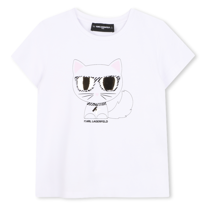 T-SHIRT ILLUSTRATION CHOUPETTE KARL LAGERFELD KIDS 
                        GIRL
