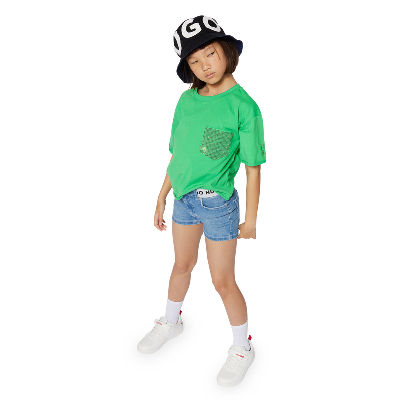 Denim shorts with pockets HUGO 
                        GIRL