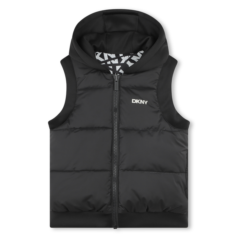 Hooded sleeveless puffer DKNY 
                        UNISEX