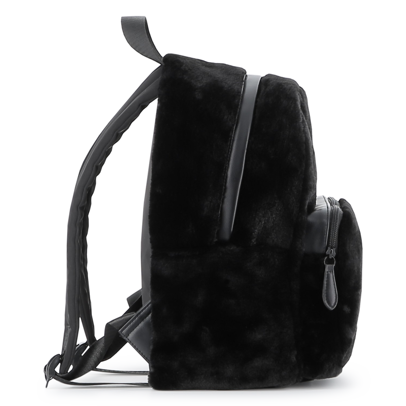 Small backpack made of fluffy fleece KARL LAGERFELD KIDS 
                        GIRL