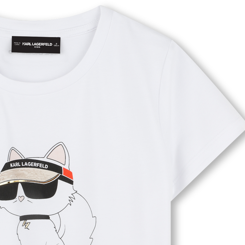 T-shirt with print KARL LAGERFELD KIDS 
                        GIRL