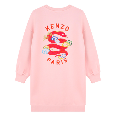 Straight-cut embroidered dress KENZO KIDS GIRL