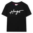 Short-sleeved T-shirt, BLACK, hi-res
