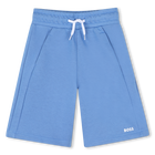 Plain fleece Bermuda shorts, GIRBLUE, hi-res