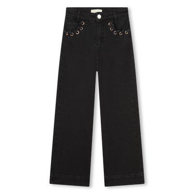 Wide-leg jeans with eyelets MICHAEL KORS GIRL
